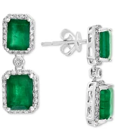 Effy Emerald (4-3/4 ct. t.w.) & Diamond (3/8 Drop Earrings 14k White Gold or Yellow