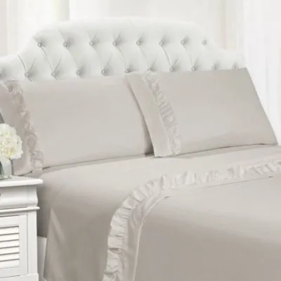 Cathay Home Ruffle Hem Microfiber Sheet Sets