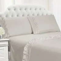 Last Act Cathay Home Ruffle Hem Microfiber Sheet Sets