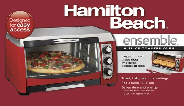 Hamilton Beach Easy Reach Toaster Oven with Roll-Top Door - Macy's