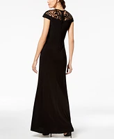 Adrianna Women's Papell Sequin Embellished Illusion-Lace Gown