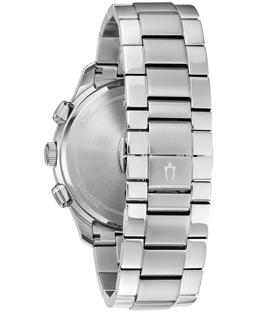 Bulova Men's Chronograph Wilton Stainless Steel Bracelet Watch 46.5mm