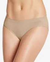 Jockey Smooth and Shine Seamfree Heathered Bikini Underwear 2186, available in extended sizes