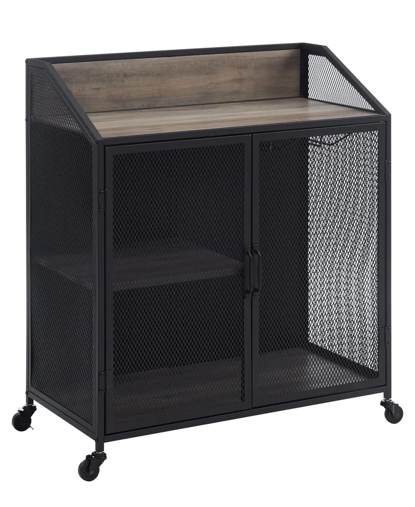 33" Industrial Bar Cabinet w/ Mesh