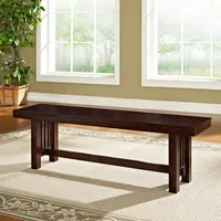 60" Cappuccino Wood Kichen Dining Bench