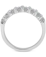 Certified Diamond Scalloped Ring (1 ct. t.w.) 14k White Gold