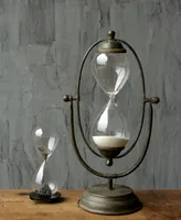 Decorative Metal & Glass Hourglass