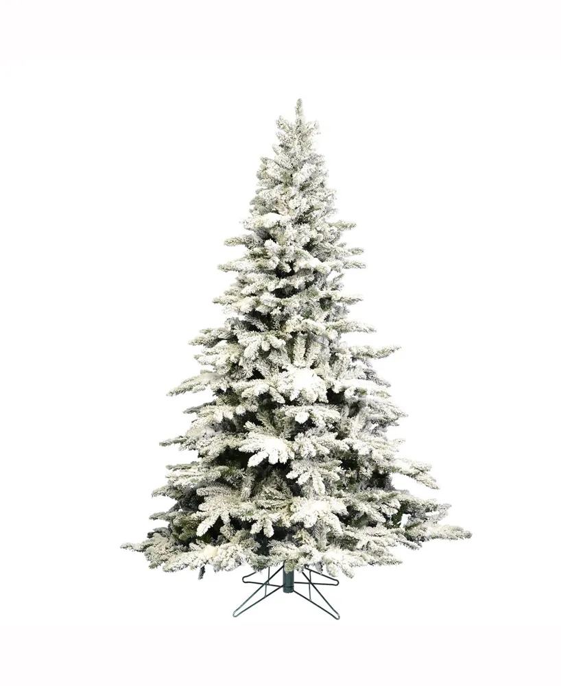 Vickerman 7.5' Flocked Utica Fir Artificial Christmas Tree Unlit