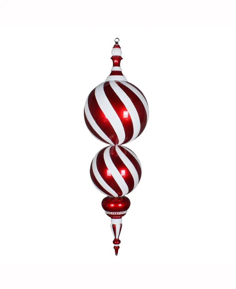 Vickerman 30" Red/White Stripe Finial