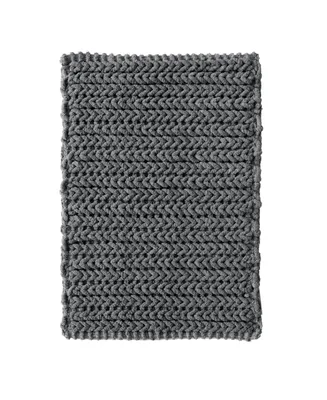 Madison Park Lasso Yarn-Dyed Cotton Chenille Bath Rug