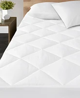 Madison Park Quiet Nights Quilted Diamond Down Alternative Waterproof 300 Thread Count Cotton Sateen Mattress Pad