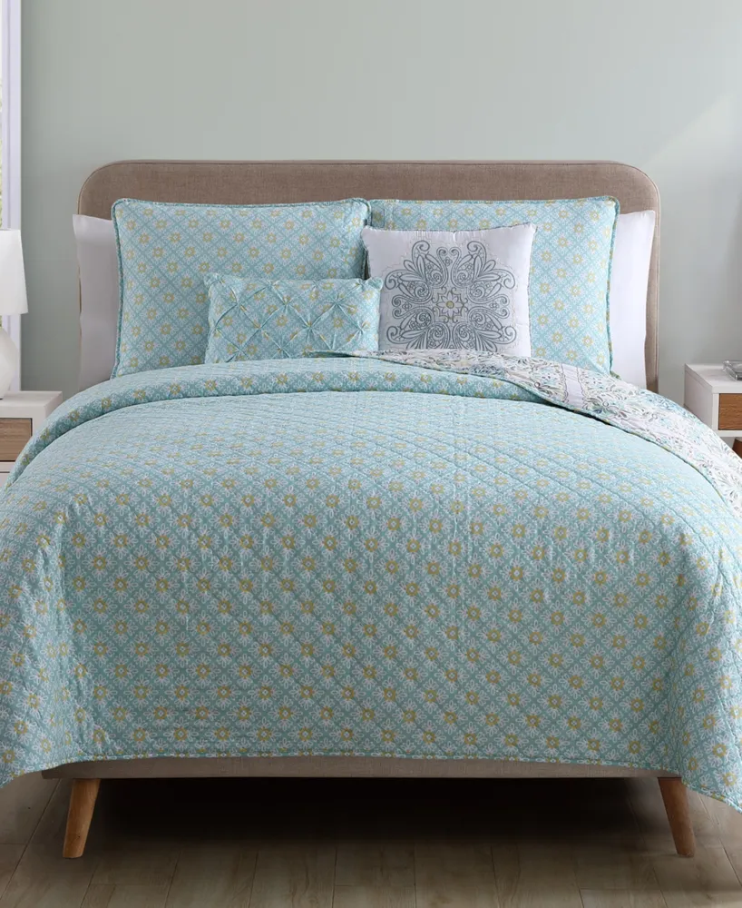 Windsor Reversible 5-Piece Queen Quilt Set