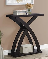 Monarch Specialties 32"L Hall Console Accent Table in Cappuccino