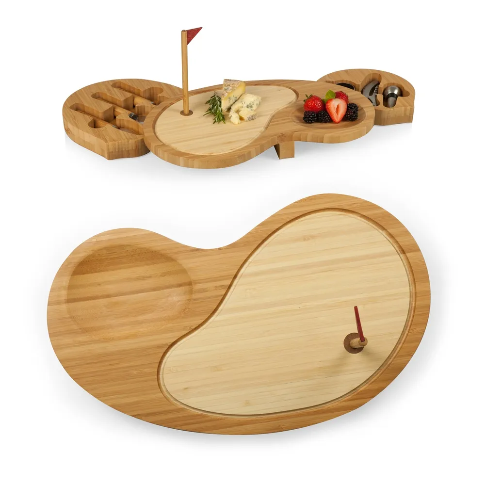 Toscana by Picnic Time Sand Trap Golf Cheese Cutting Board & Tools Set