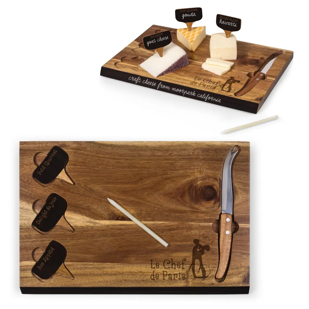 Toscana by Picnic Time Disney's Ratatouille Delio Acacia Cheese Cutting Board & Tools Set