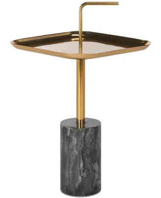 Artemis Square Brass Top Side Table