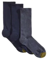 Gold Toe Women's 3-Pack Wellness Non-Binding Flat Knit Crew Socks