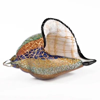 Badash Crystal Conch Shell Art Glass Sculpture