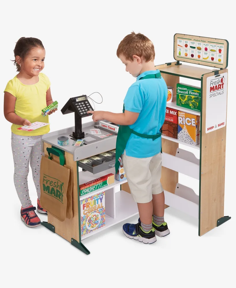 Melissa & Doug Freestanding Wooden Fresh Mart Grocery Store