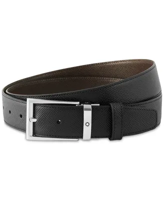 Montblanc Men's Saffiano Leather Reversible Belt