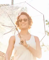 Totes 3-Section Auto-Open Clear Umbrella