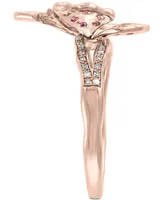 Effy Pink Sapphire (3/8 ct. t.w.) & Diamond (1/10 ct. t.w.) Ring in 14k Rose Gold