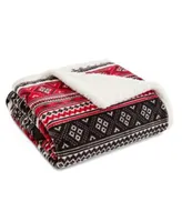 Closeout Eddie Bauer Classic Fair Isle Sherpa Blanket Collection