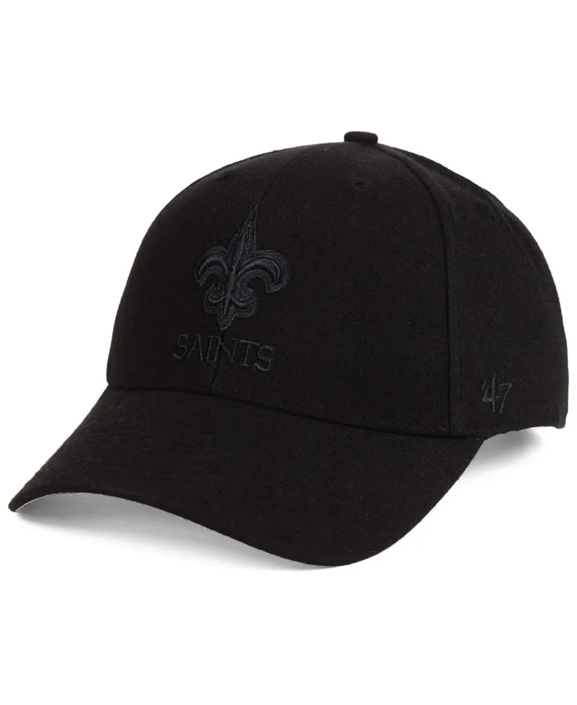 '47 Brand New Orleans Saints Black & Black Mvp Strapback Cap