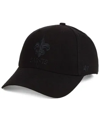 '47 Brand New Orleans Saints Black & Black Mvp Strapback Cap