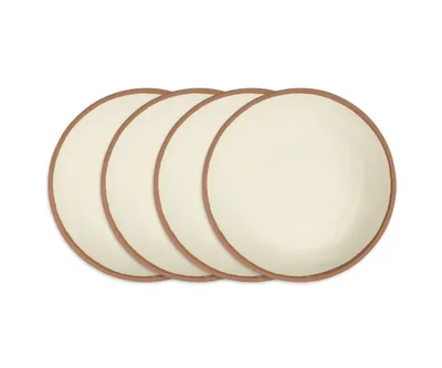 Q Squared Potter Terracotta Melaboo 4-Pc. Dinner Plate Set