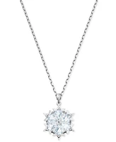 Swarovski Silver-Tone Crystal Snowflake Pendant Necklace, 14-7/8" + 2" extender