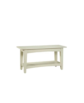 Shaker Cottage Bench with Shelf, Sand
