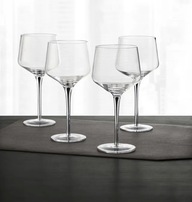 Hotel Collection Highball Glasses with Gray Accent, Set of 4, Created for Macy&s - Gray