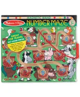 Melissa & Doug Magnetic Wand Number Maze Wooden Puzzle Activity