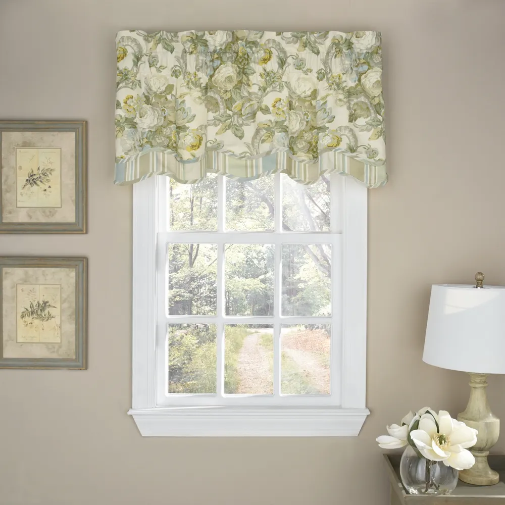Waverly Spring Bling Window Pieced Scalloped Valance