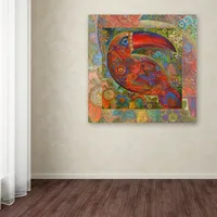 Oxana Ziaka 'Tukan 1' Canvas Art - 14" x 14" x 2"