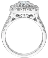 Diamond Princess Halo Bridal Set (1-1/2 ct. t.w.) in 14k White Gold