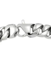 Legacy for Men by Simone I. Smith Large Curb Link Bracelet in Stainless Steel