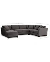 Elliot Ii 138" Fabric 3-Piece Chaise Sleeper Sectional, Created for Macy's