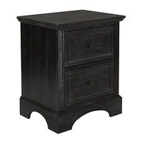 Osp Home Furnishings Modern Mission 2 Drawer Nightstand with Tray