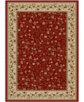 Closeout!! Km Home Pesaro Floral Red 5'5" x 7'7" Area Rug