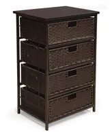 Badger Basket August Collection Tall Four Basket Storage Unit