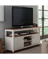 Savannah Tv Cabinet, with Natural Wood Top