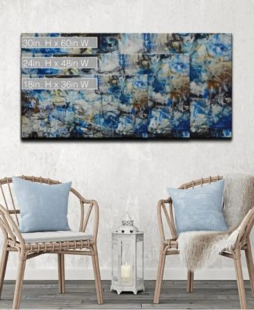 Ready2hangart Blue Bomb Abstract Canvas Wall Art Collection