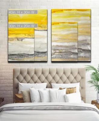 Ready2hangart Latest Sunset I Ii 2 Piece Abstract Canvas Wall Art Set Collection