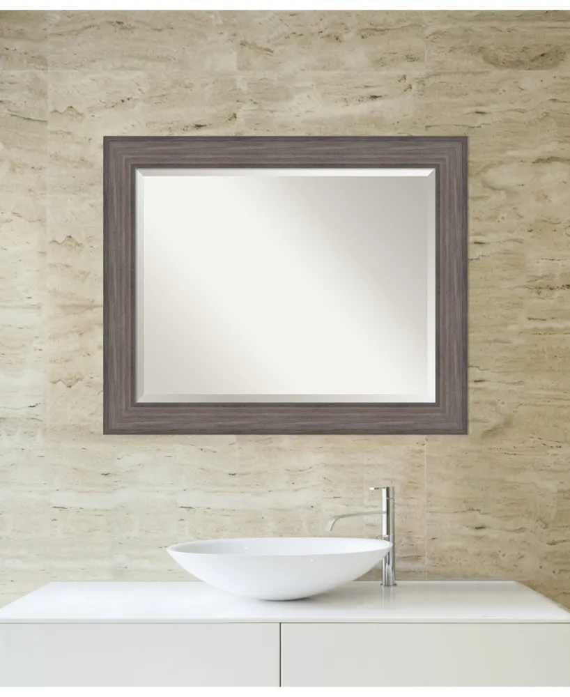 Amanti Art Country Barnwood 33x27 Bathroom Mirror