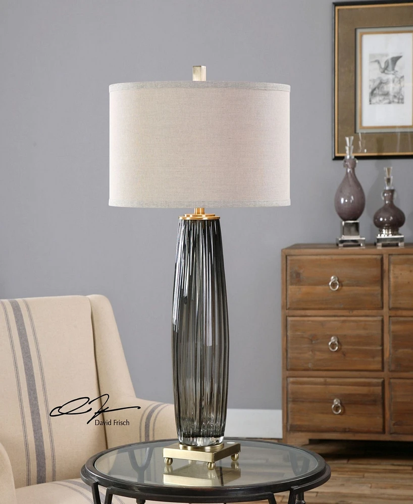 Uttermost Vilminore Gray Glass Table Lamp