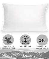 Swiss Comforts 100% Cotton Luxury Down Alternative 2 Pack of Standard Pillows, 20" x 26"