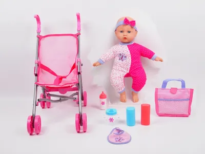Gi Go Toy Dream Collection 14 Inches Baby Doll With Stroller Set