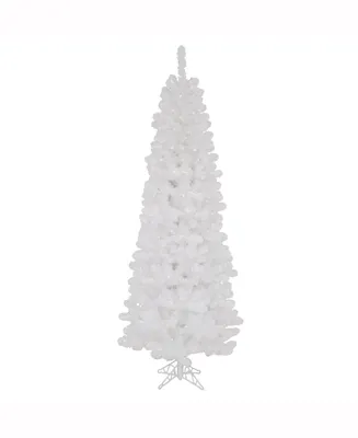 Vickerman 9.5 ft White Salem Pencil Pine Artificial Christmas Tree With 600 Clear Lights